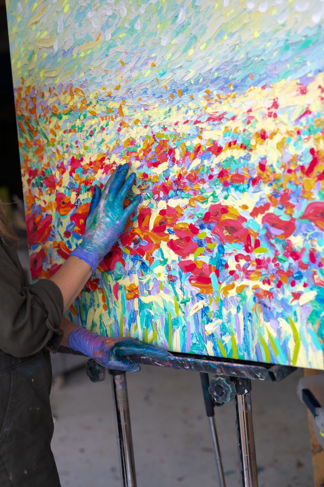 Egyptian Poppies, 30x30 in, Limited Edition Giclée #1, Gallery Wrapped