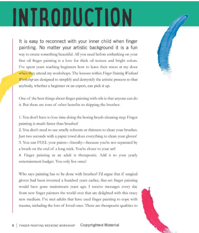 Signed Copy – Finger Painting Weekend Workshop: A Beginner's Guide to Creating Brush-Free Works of Art by Iris Scott (Flexibound)