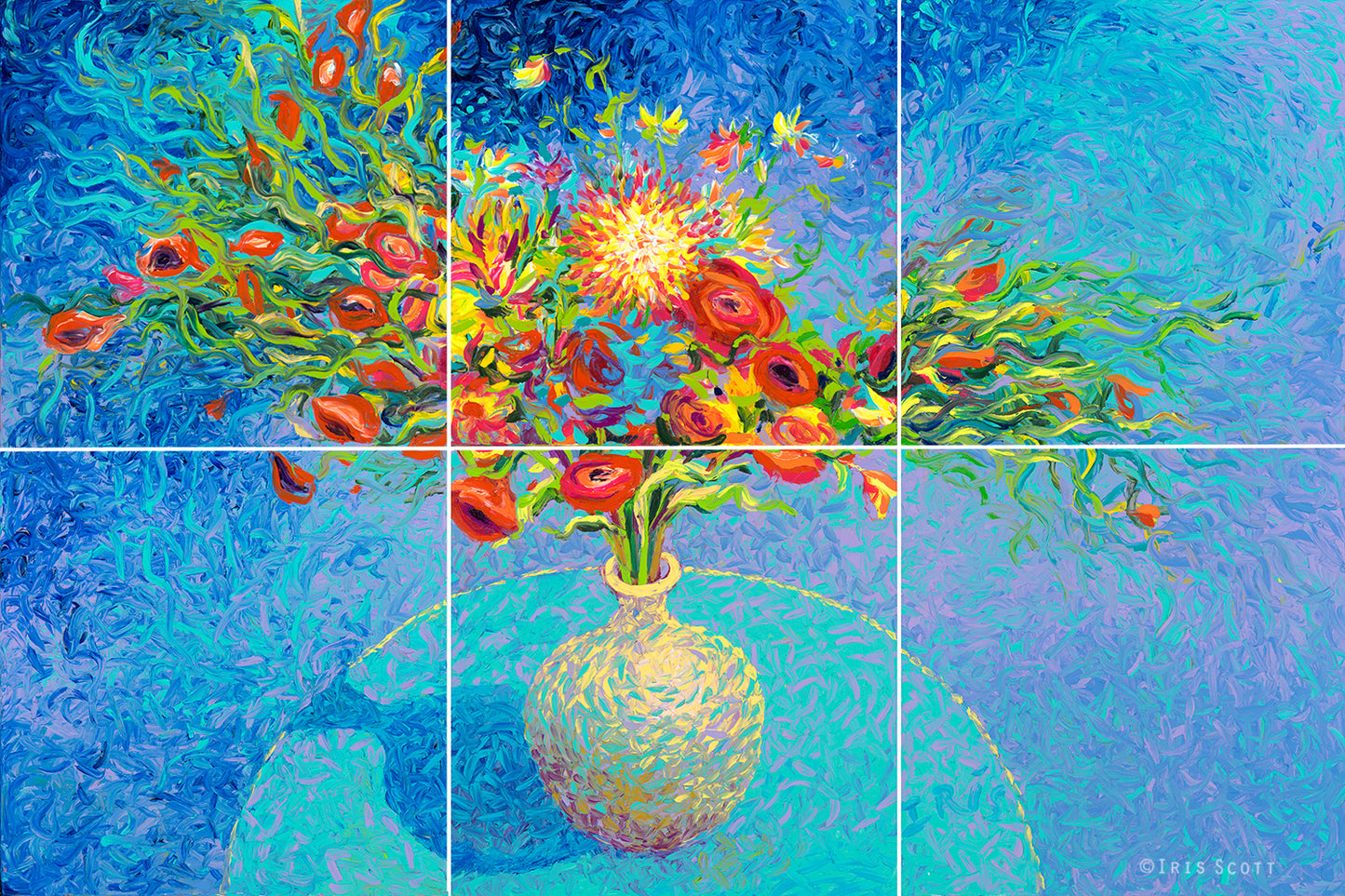 Blue Vase (hexaptych)