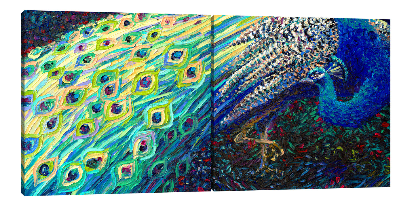 Black Peacock (Diptych)