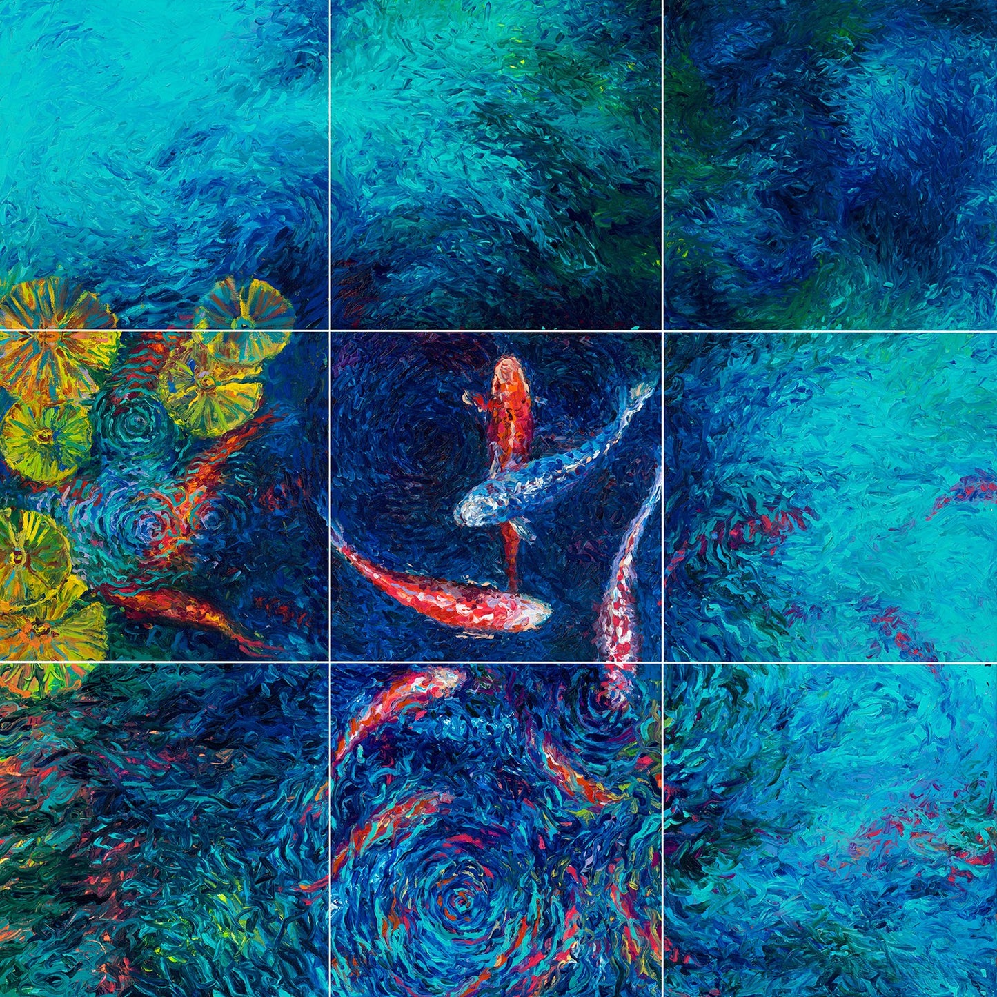 Nine Fish Blue Fish (9-panel)
