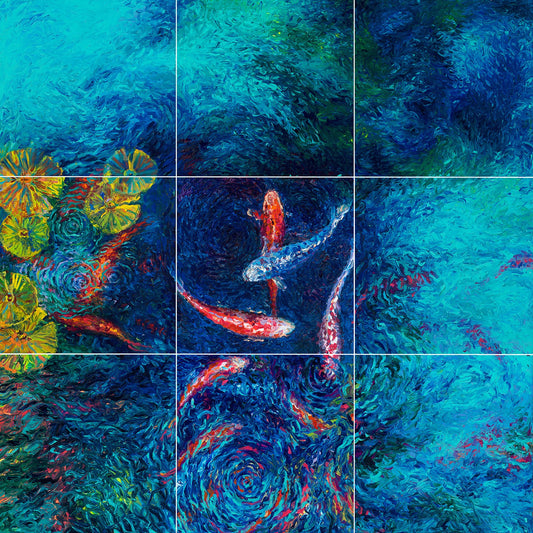Nine Fish Blue Fish (9-panel)