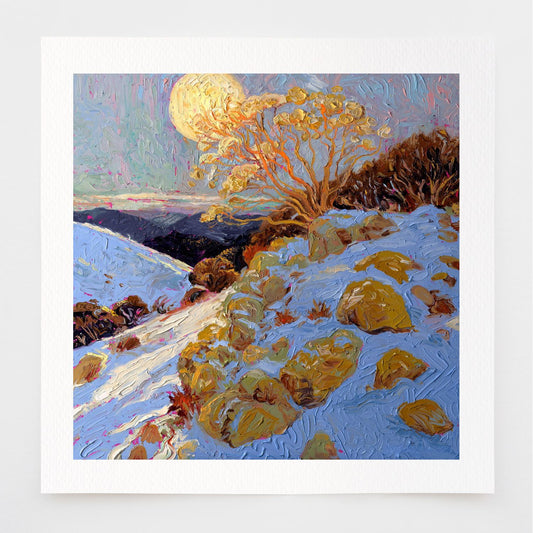 Blue Moon Paper Print