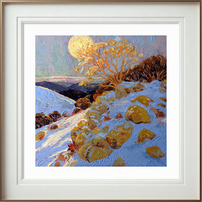 Blue Moon Paper Print