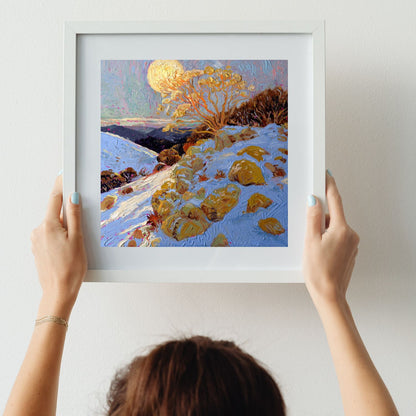 Blue Moon Paper Print