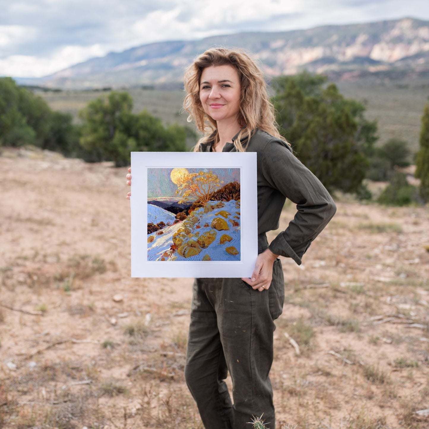 Blue Moon Paper Print