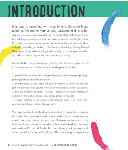 Signed Copy – Finger Painting Weekend Workshop: A Beginner's Guide to Creating Brush-Free Works of Art by Iris Scott (Flexibound)