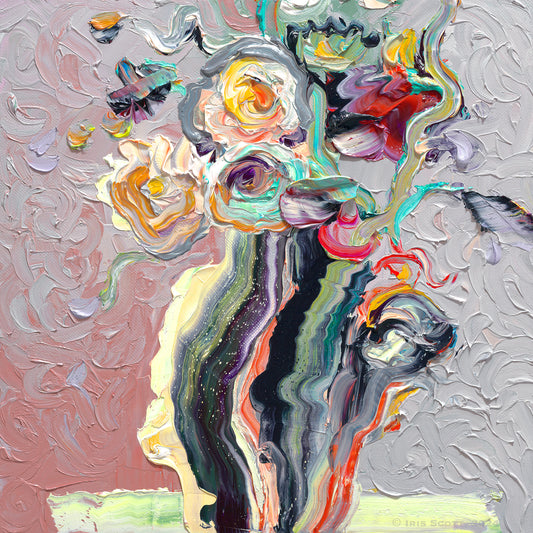 Duchesse de Nemours Peony, 30x30 in, Limited Edition Giclée #1