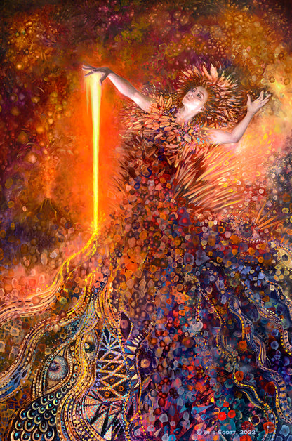 Goddess of Fire, 24x36 in, Limited Edition #4 Giclée, Framed